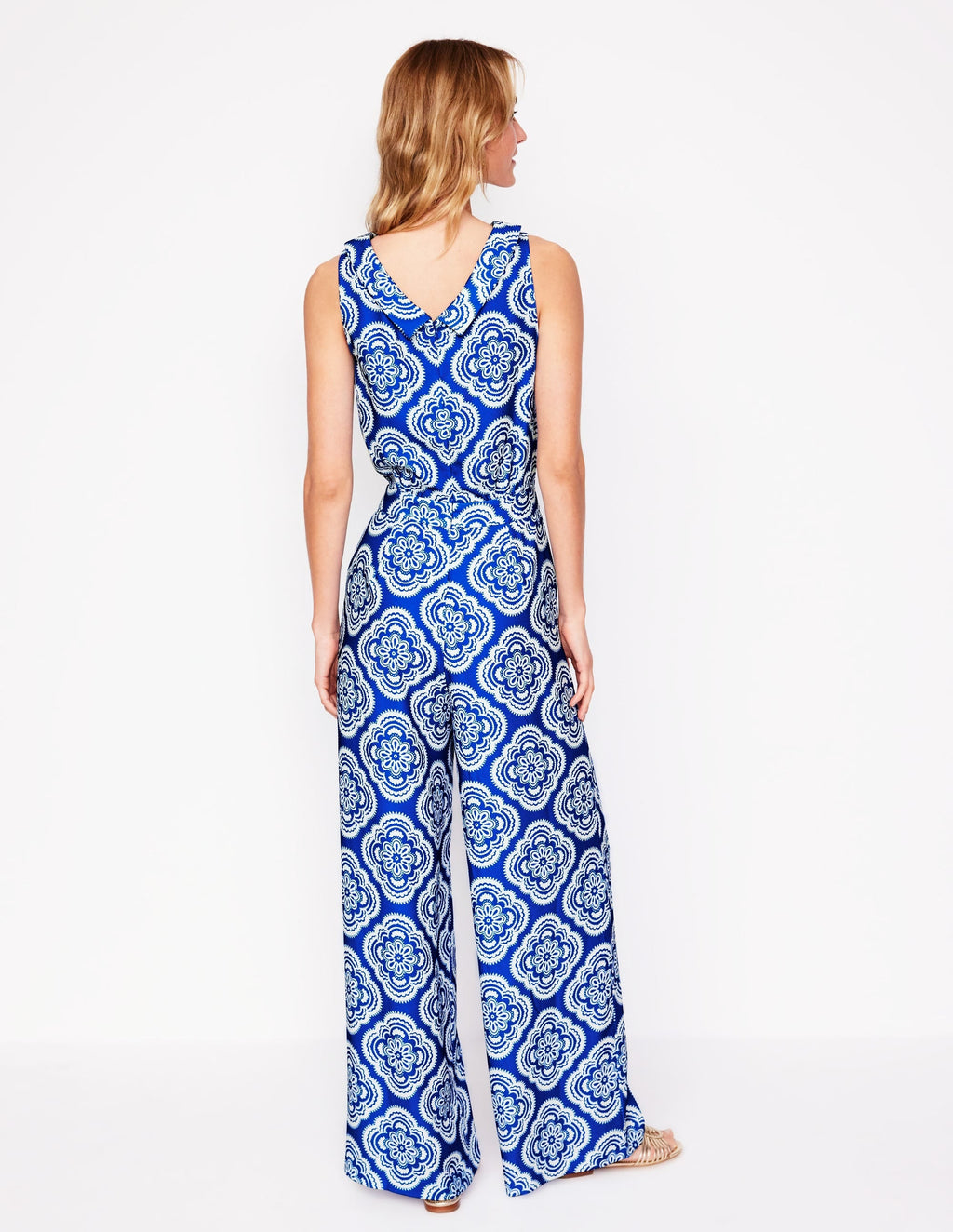 Clarissa Jumpsuit-Gallery Blue, Botanic Blush
