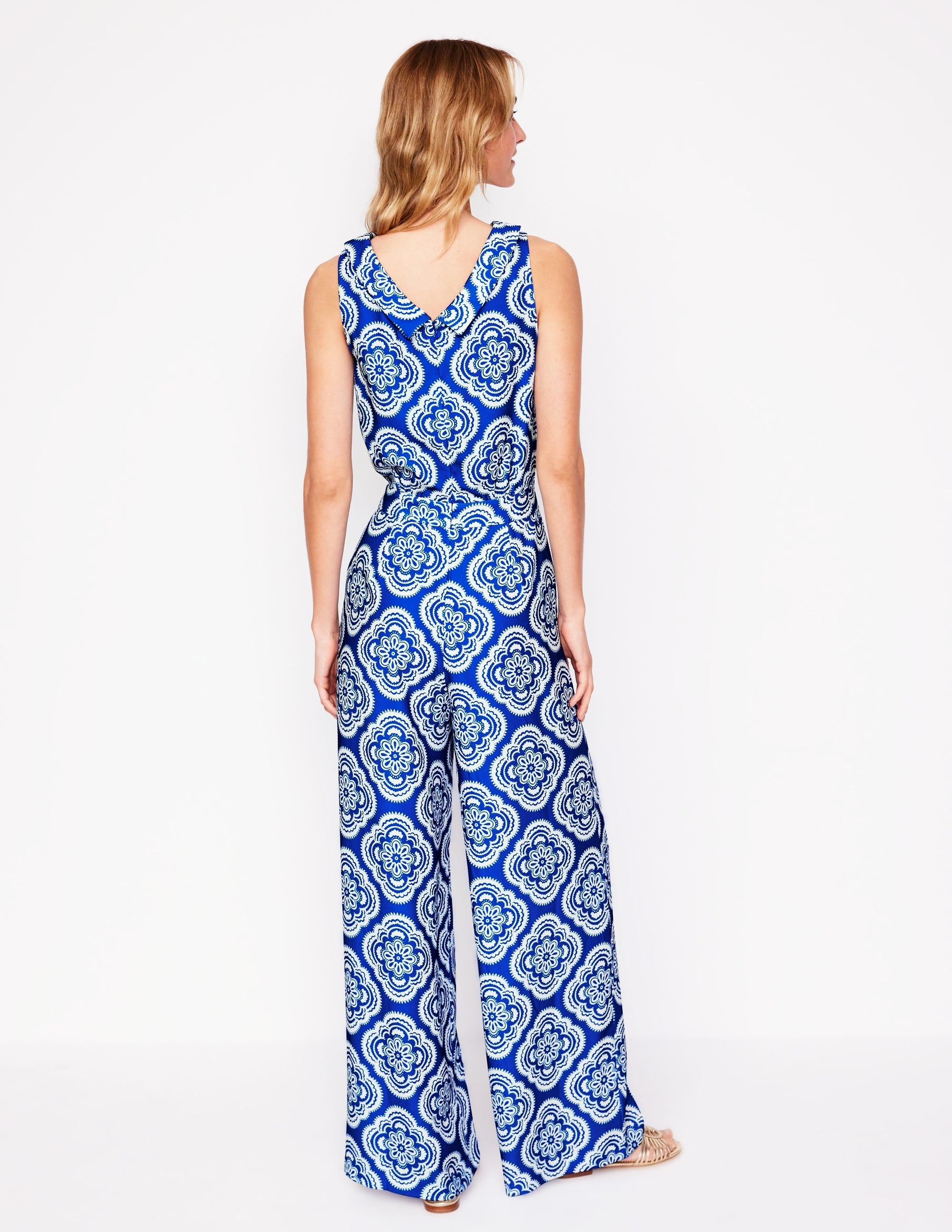 Clarissa Jumpsuit-Gallery Blue, Botanic Blush