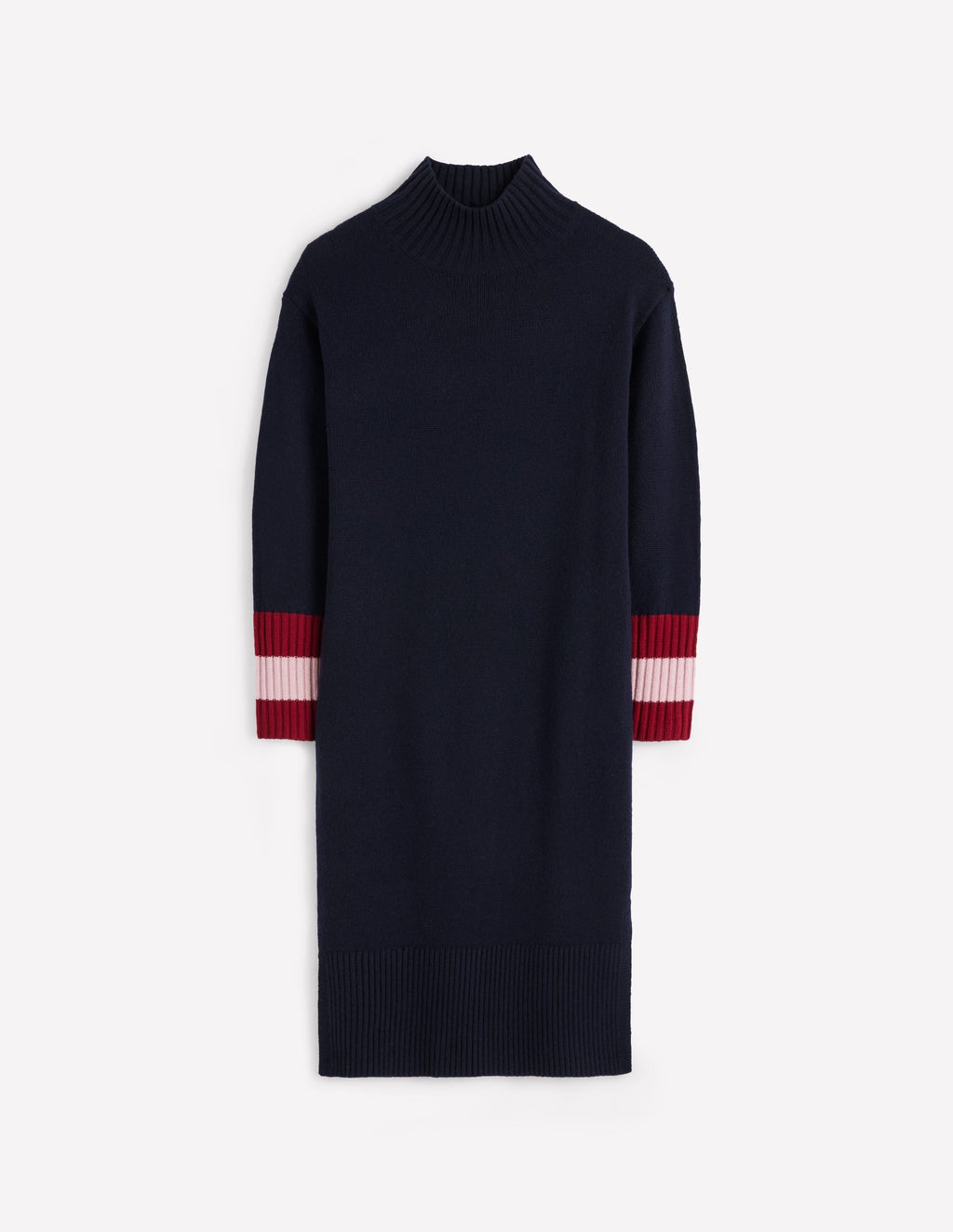 Merino Knitted Dress-Navy