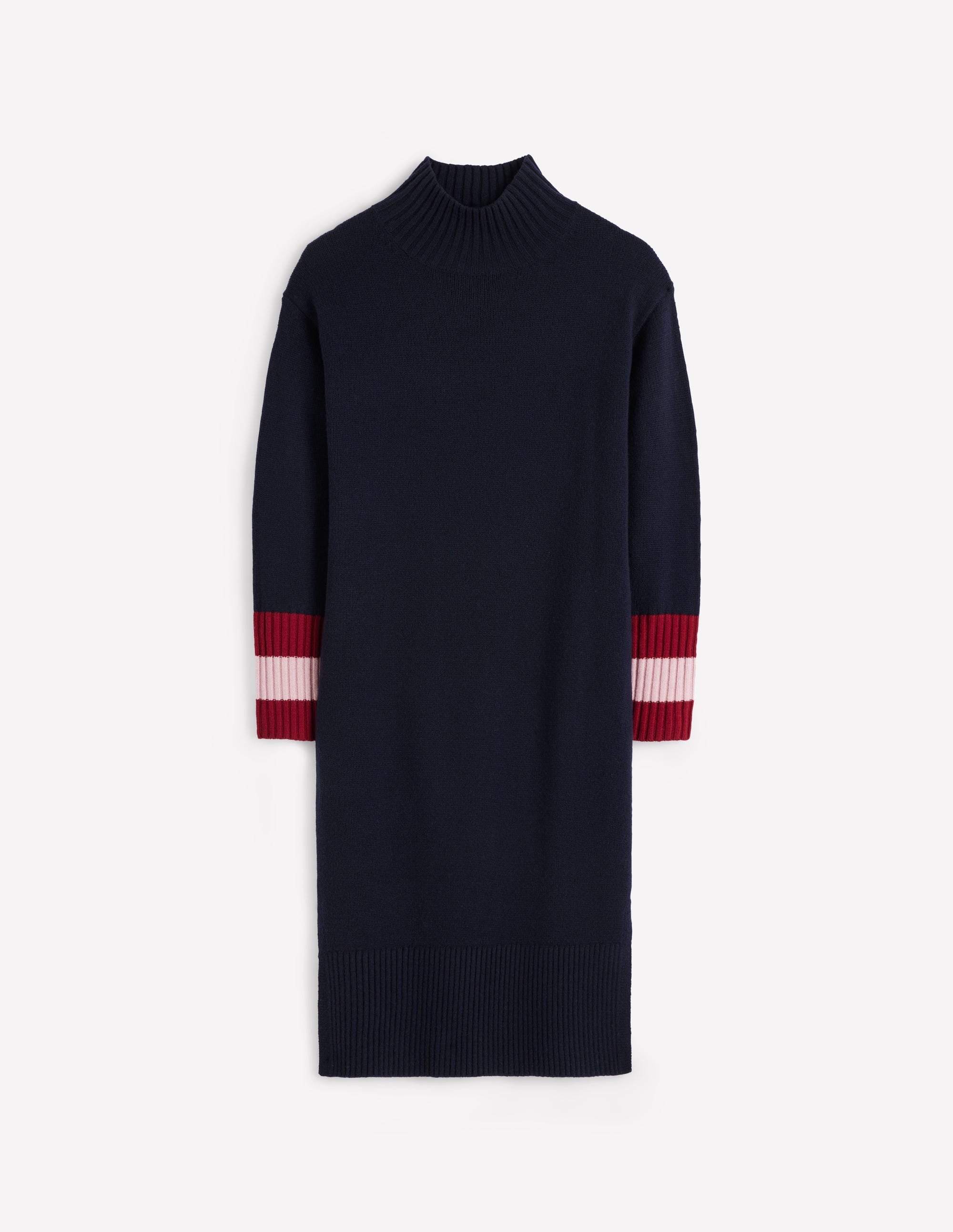 Merino Knitted Dress-Navy