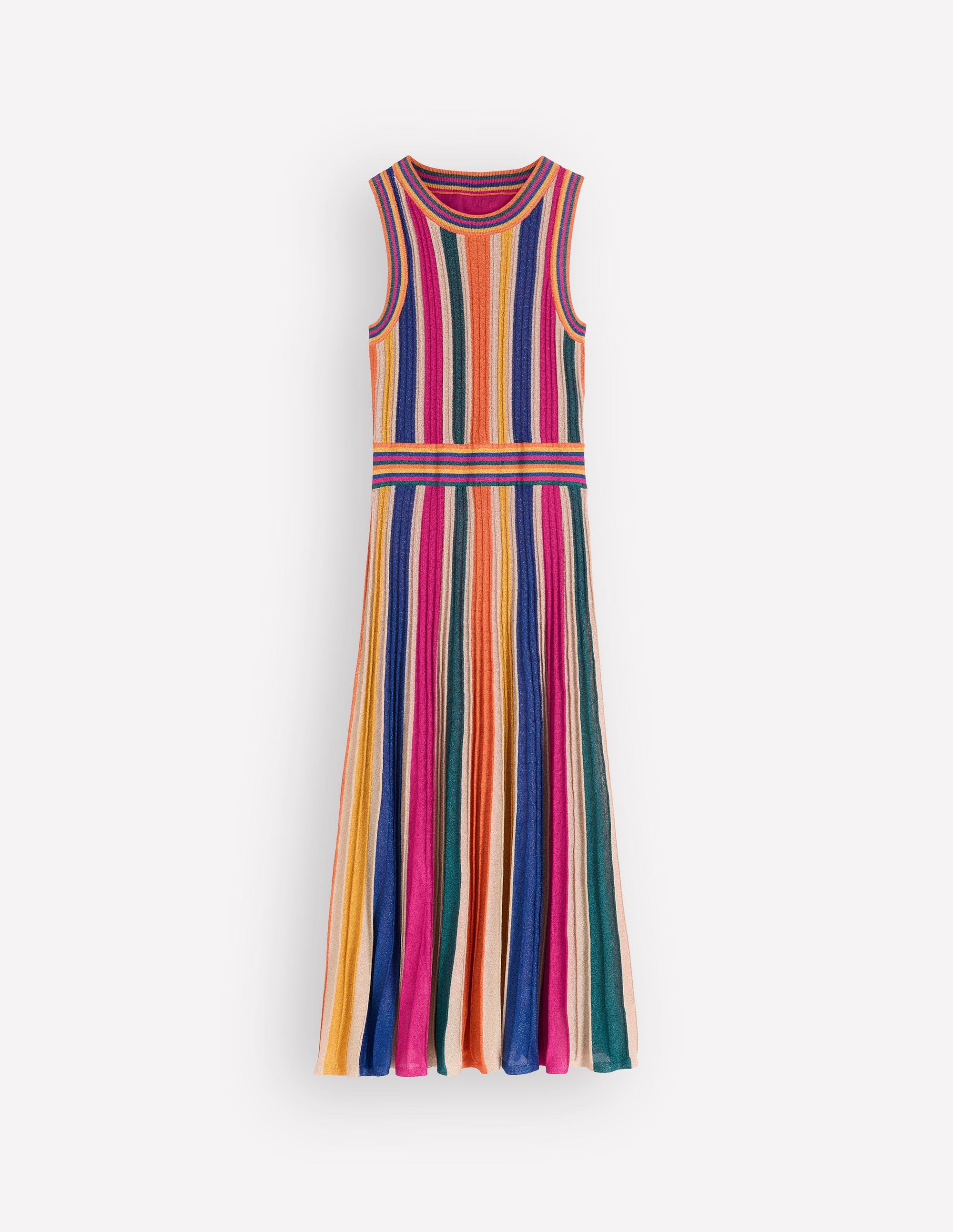 Metallic Multi Stripe Dress-Metallic Multi Stripe